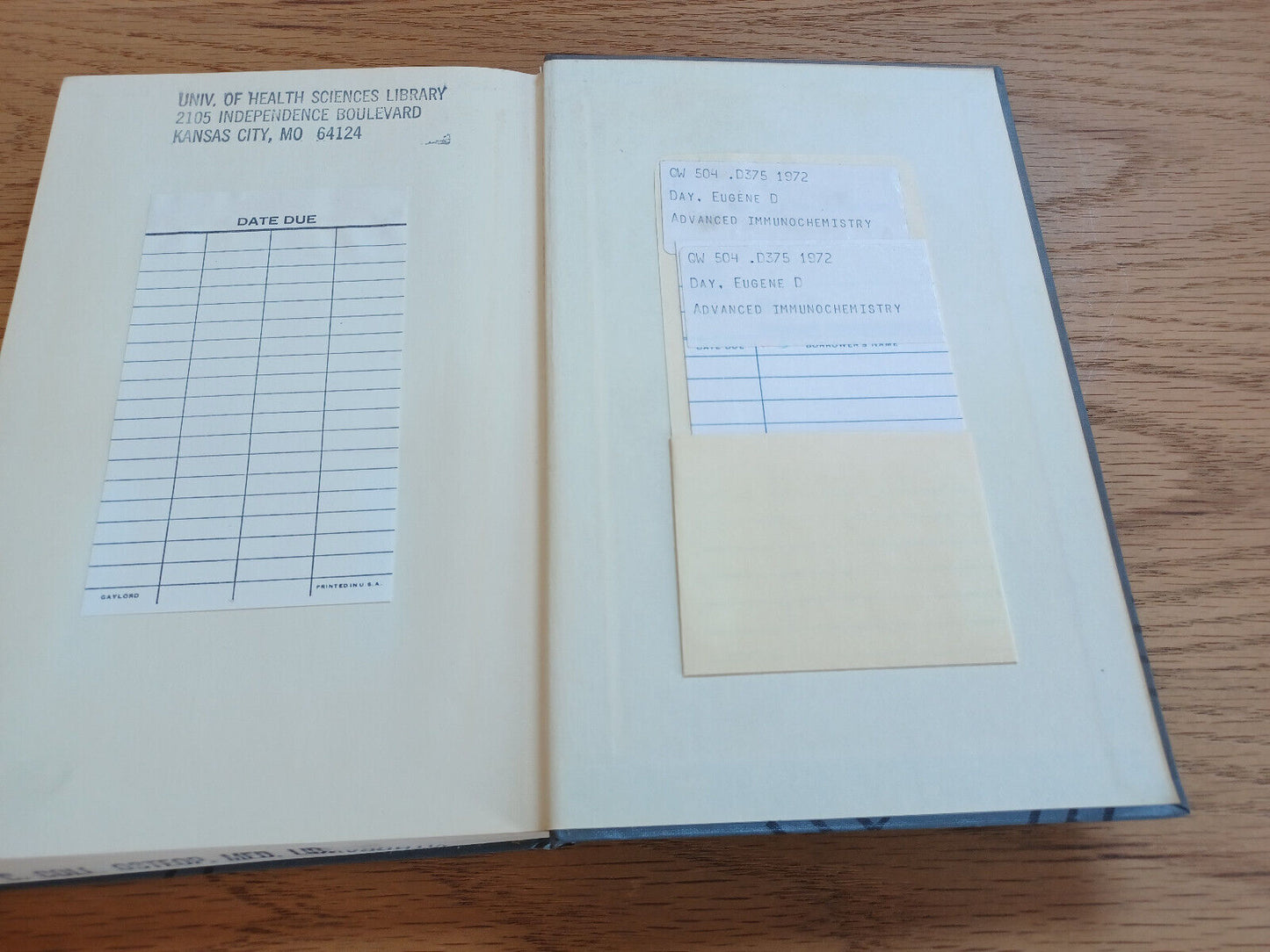 Advanced Immunochemistry Eugene D Day 1972