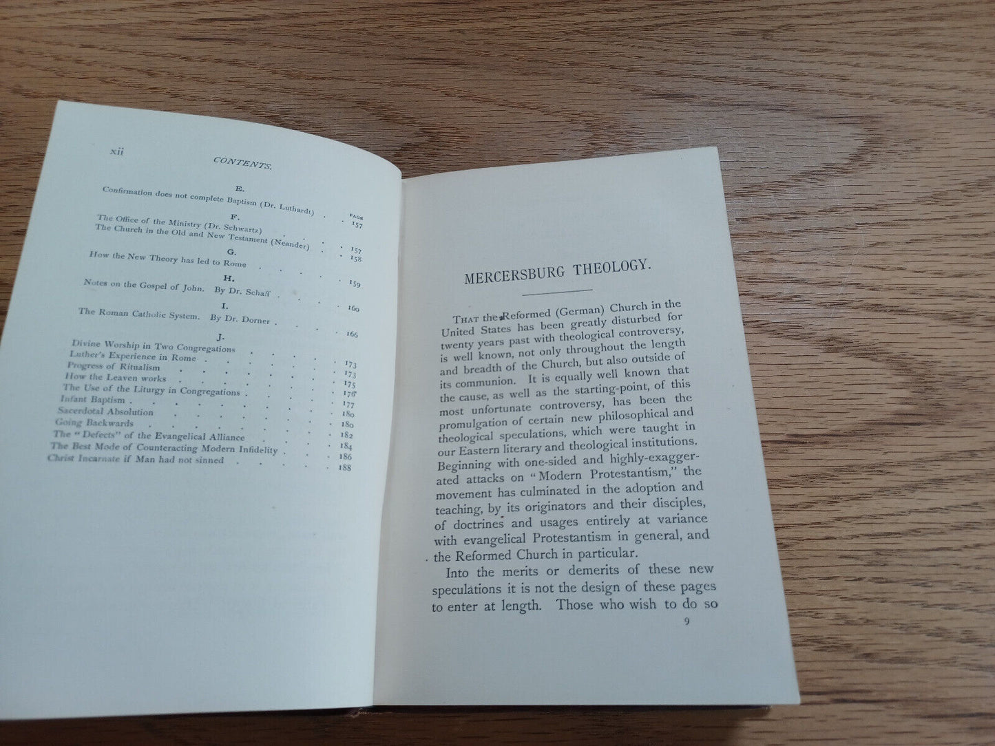 Mercersburg Theology B S Schneck 1874 Protestant And Reformed Doctrine