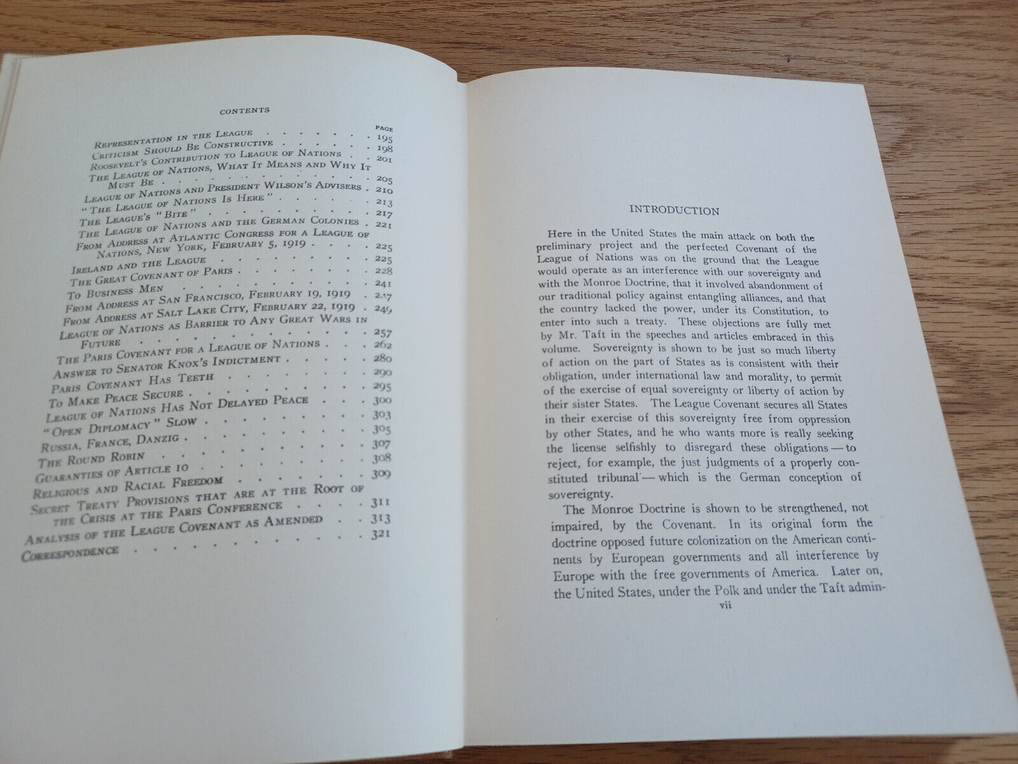 Taft Papers On League Of Nations Theodore Marburg Horace Flack 1920