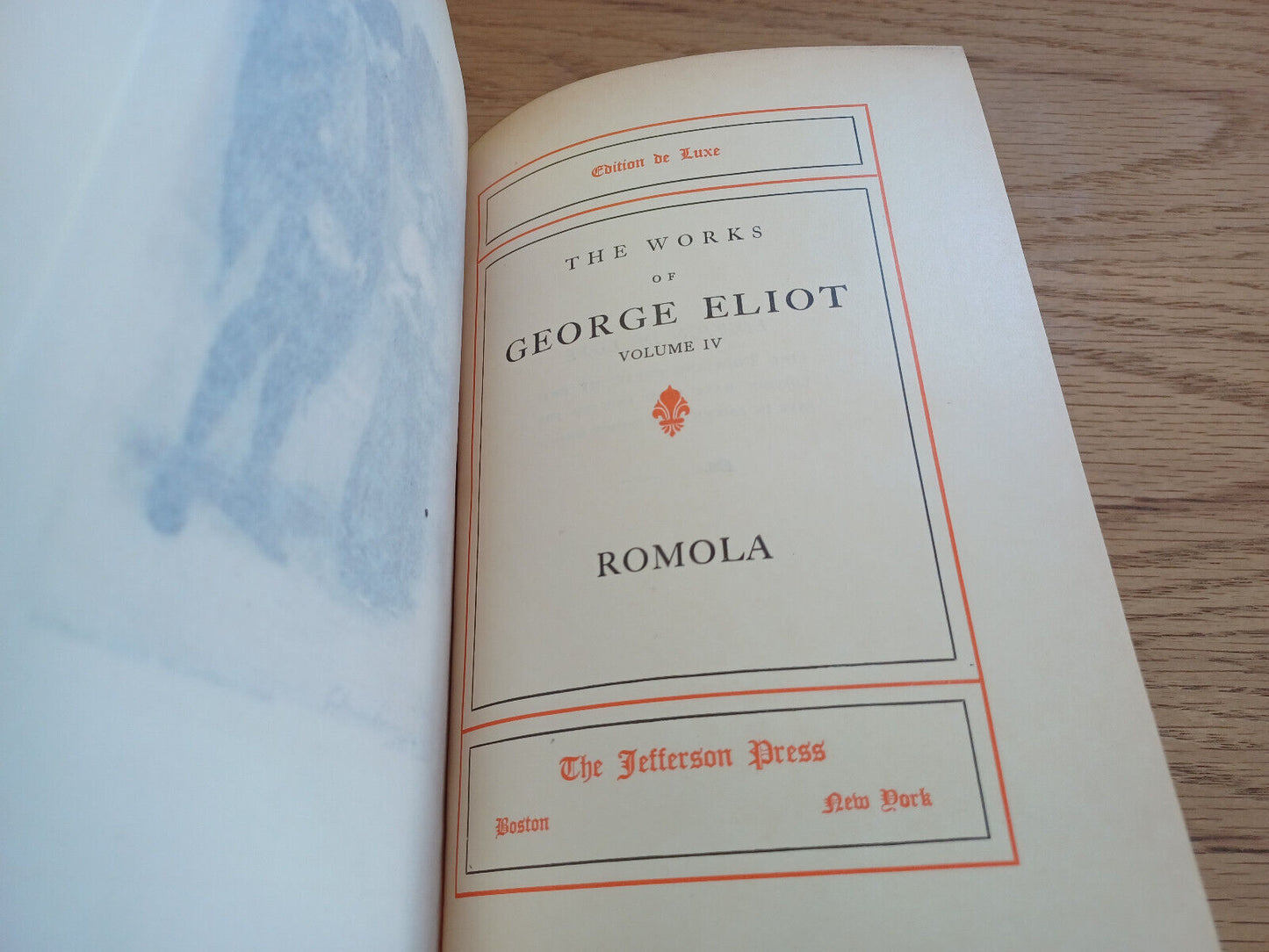 The Works Of George Eliot Vol Iv Edition De Luxe Romola