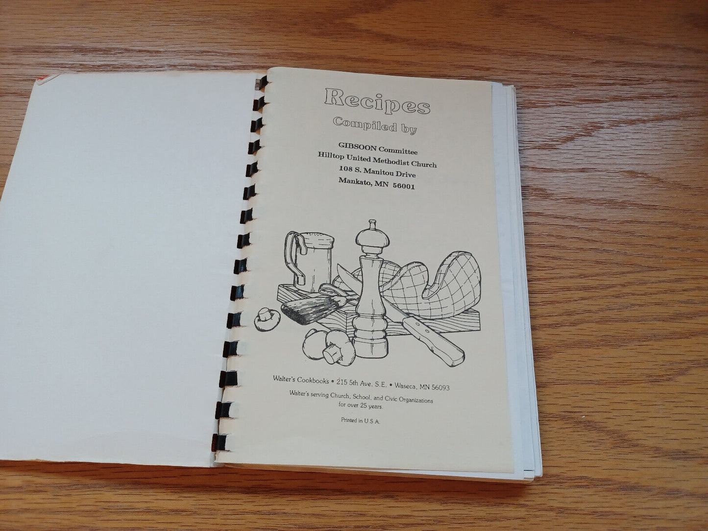 As We Grow Hilltop United Methodist Church Cookbook Mankato Mn