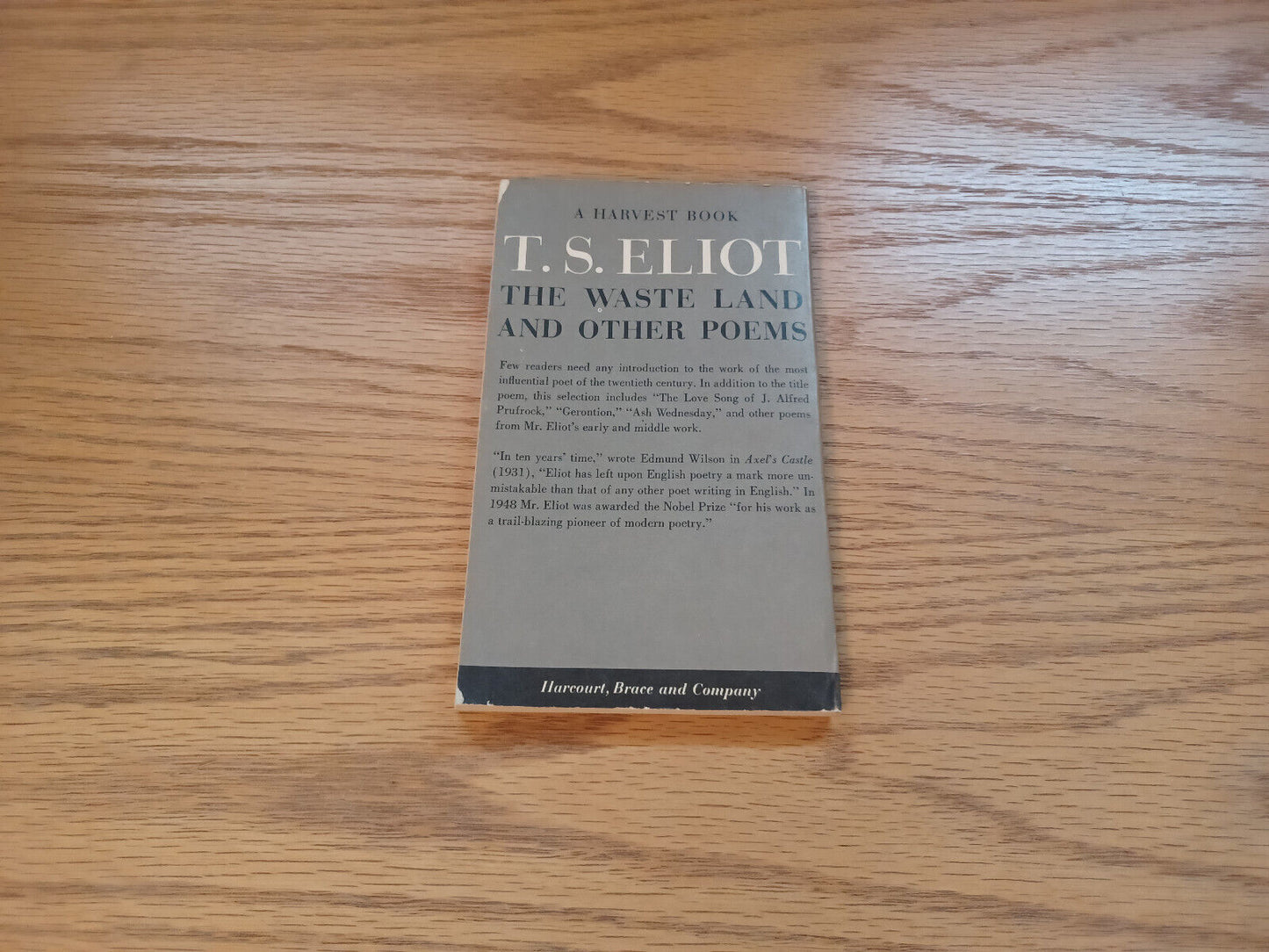The Wasteland And Other Poems T S Eliot 1958