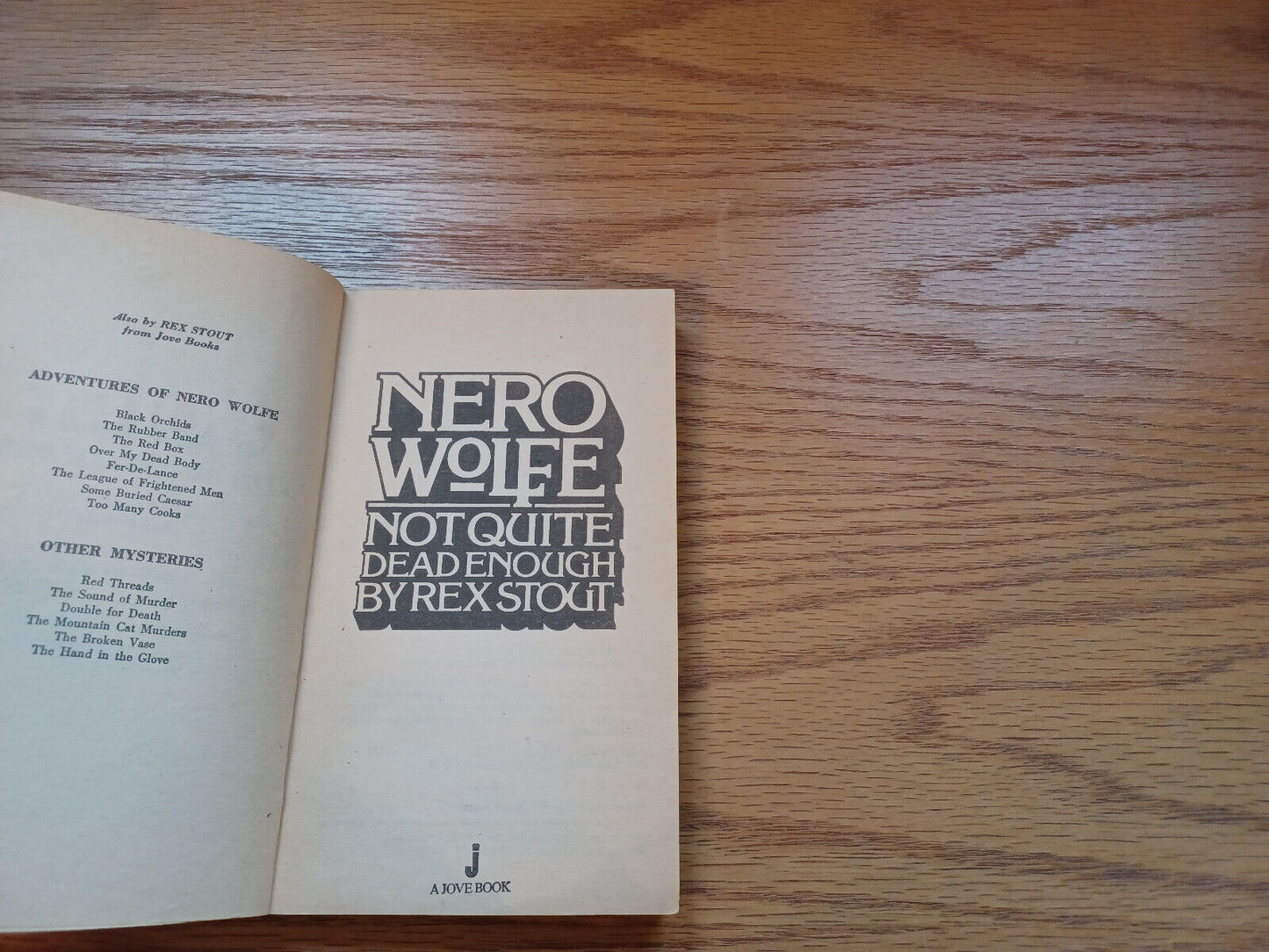 Not Quite Dead Enough By Rex Stout 1979