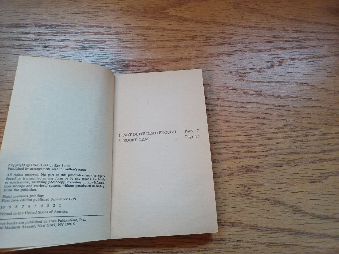 Not Quite Dead Enough By Rex Stout 1979