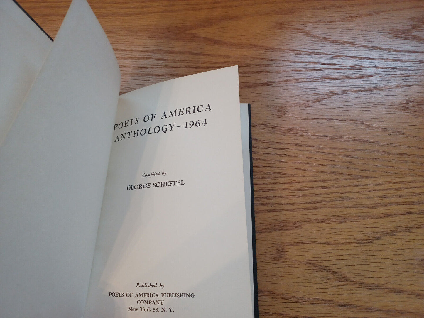 Poets Of America Anthology 1964 George Scheftel