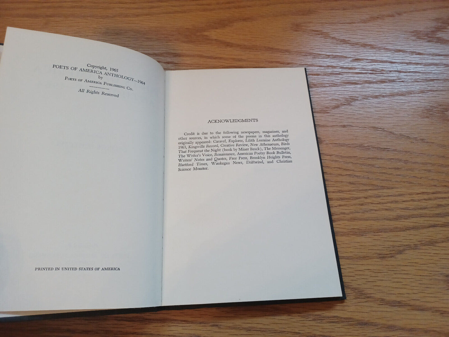 Poets Of America Anthology 1964 George Scheftel