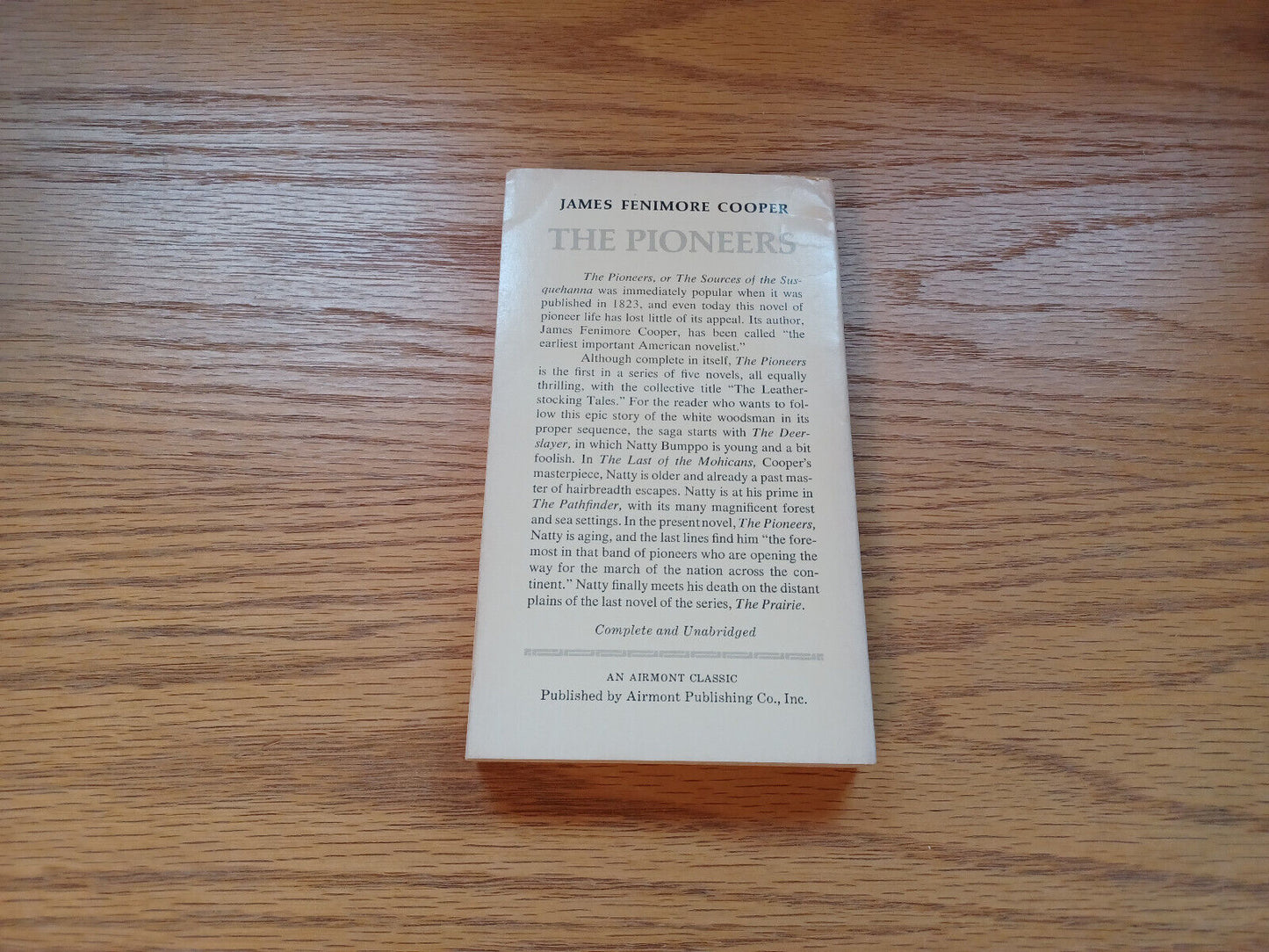 The Pioneers By James Fenimore Cooper 1964
