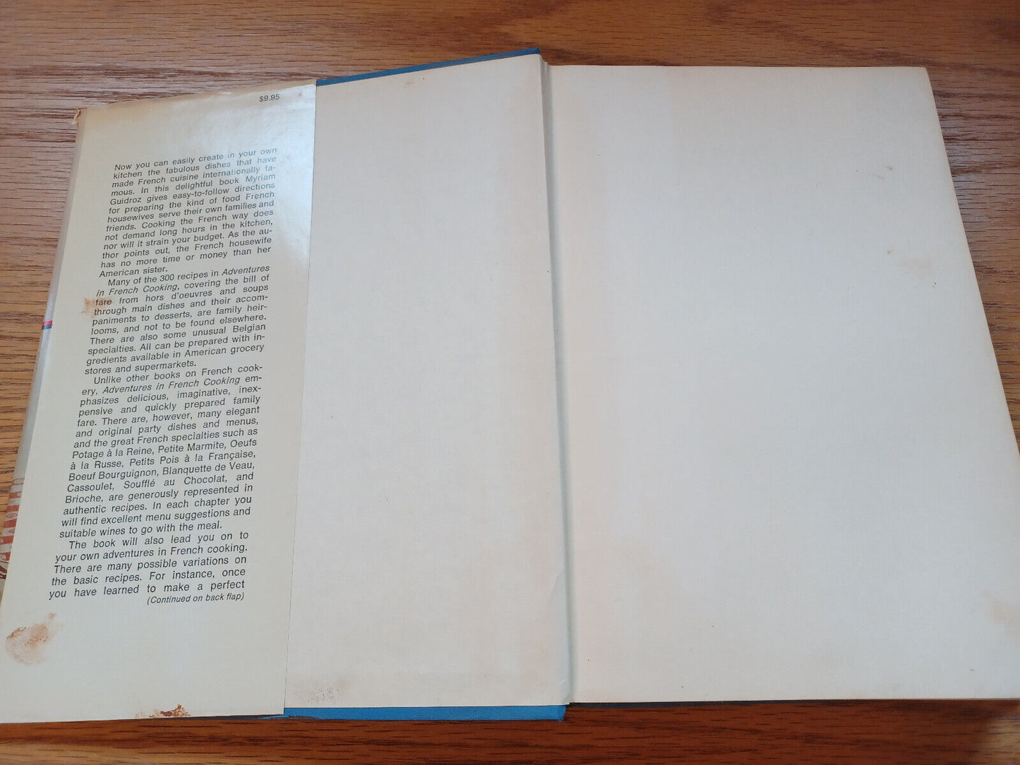 Adventures In French Cooking By Miriam Guidroz 1970 1St Edition