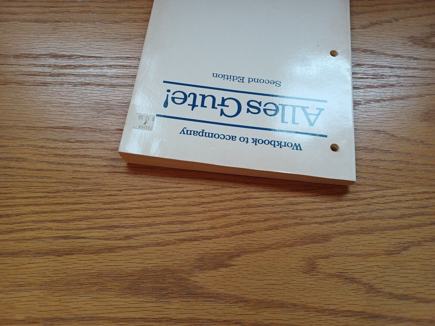 Workbook To Accompany Alles Gute Second Edition Jeanine Briggs 1986