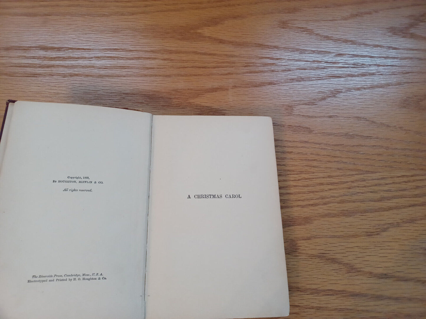 A Christmas Carol And The Cricket On The Hearth Charles Dickens 1893