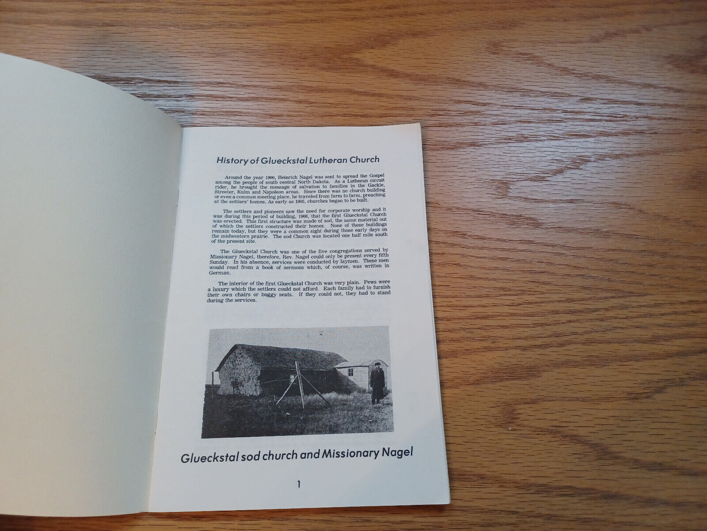 70Th Anniversary Glueckstal Lutheran Church Tappen Nd 1978