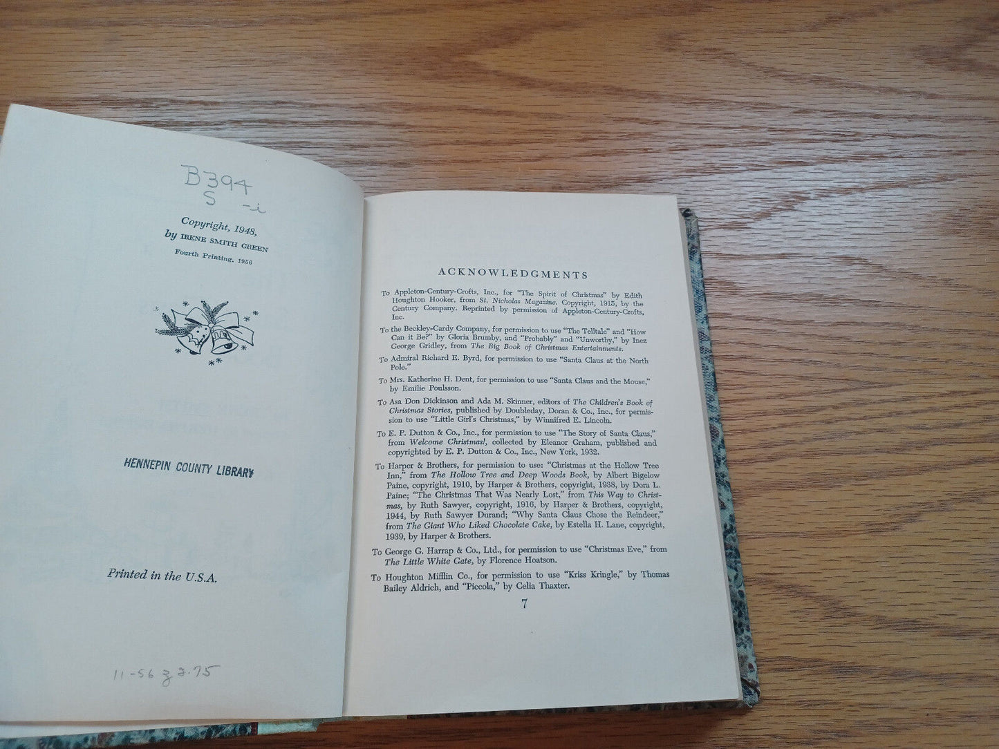 The Santa Claus Book Irene Smith 1956