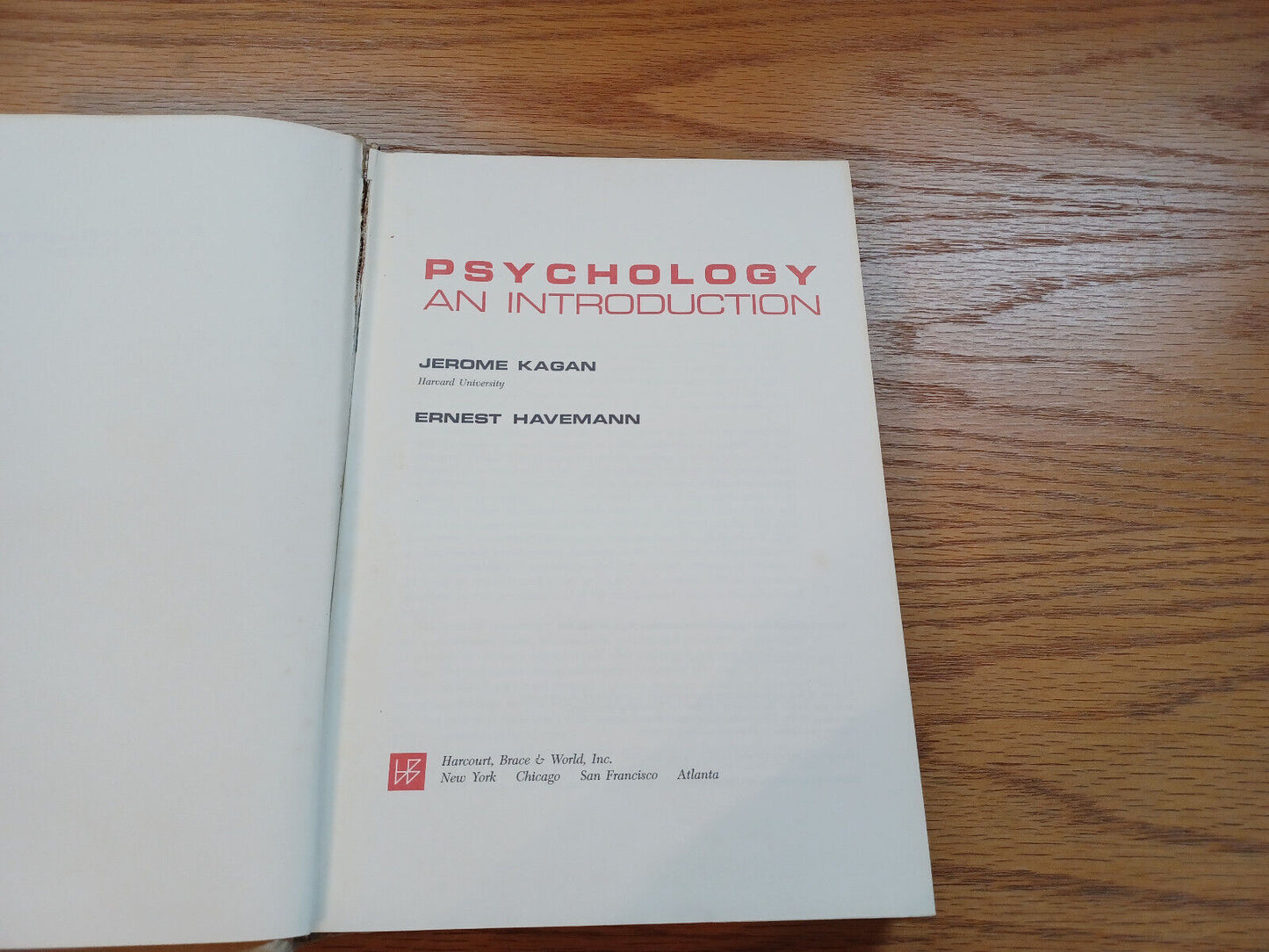 Psychology And Introduction By Jerome Kagan 1968