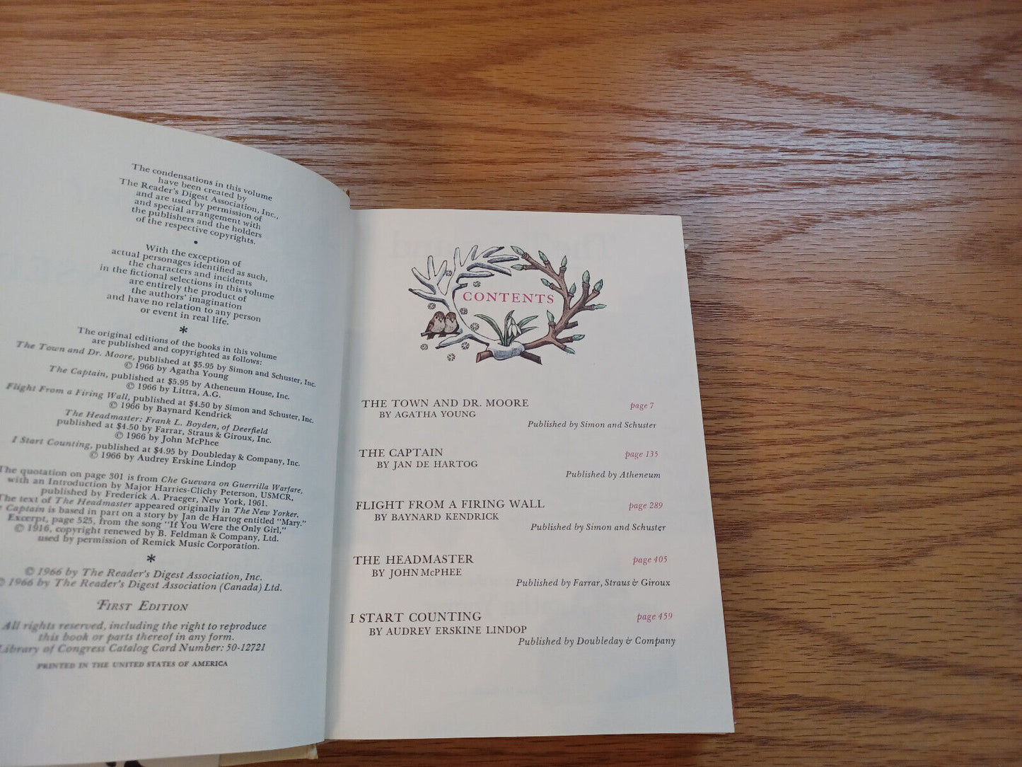 Readers Digest Condensed Books Volume One 1967 First Edition Hardcover