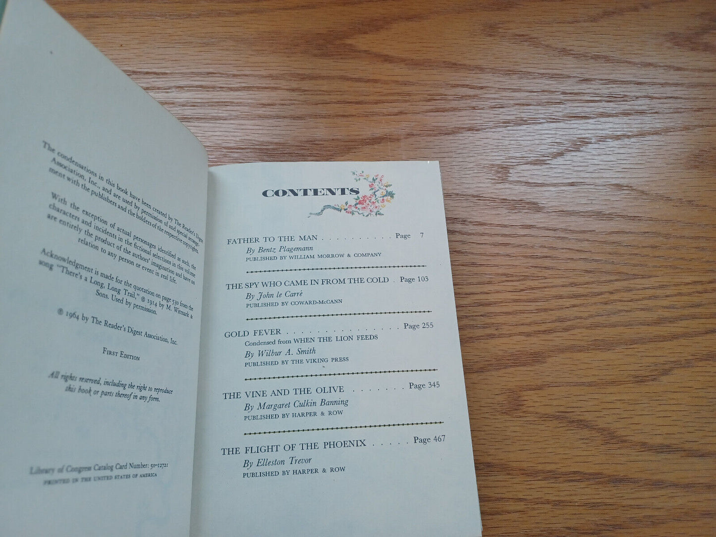 Readers Digest Condensed Books Volume Three 1964 First Edition