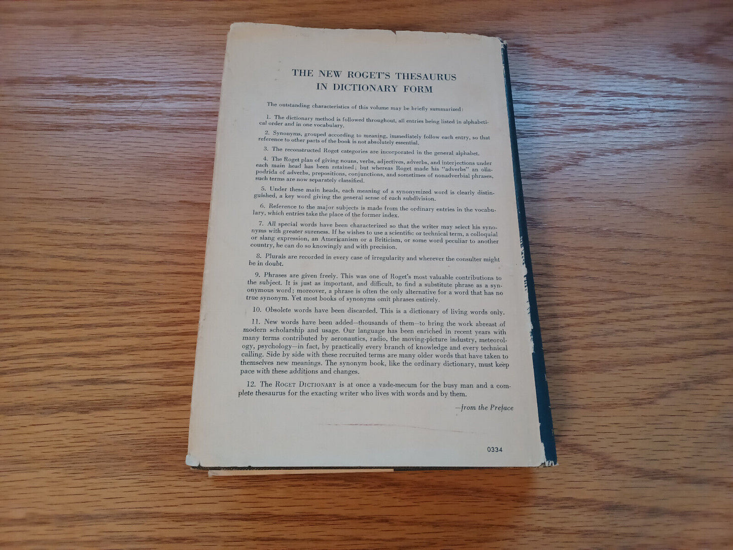 The New Rogets Thesaurus In Dictionary Form Library Ed Dust Jacket 1964