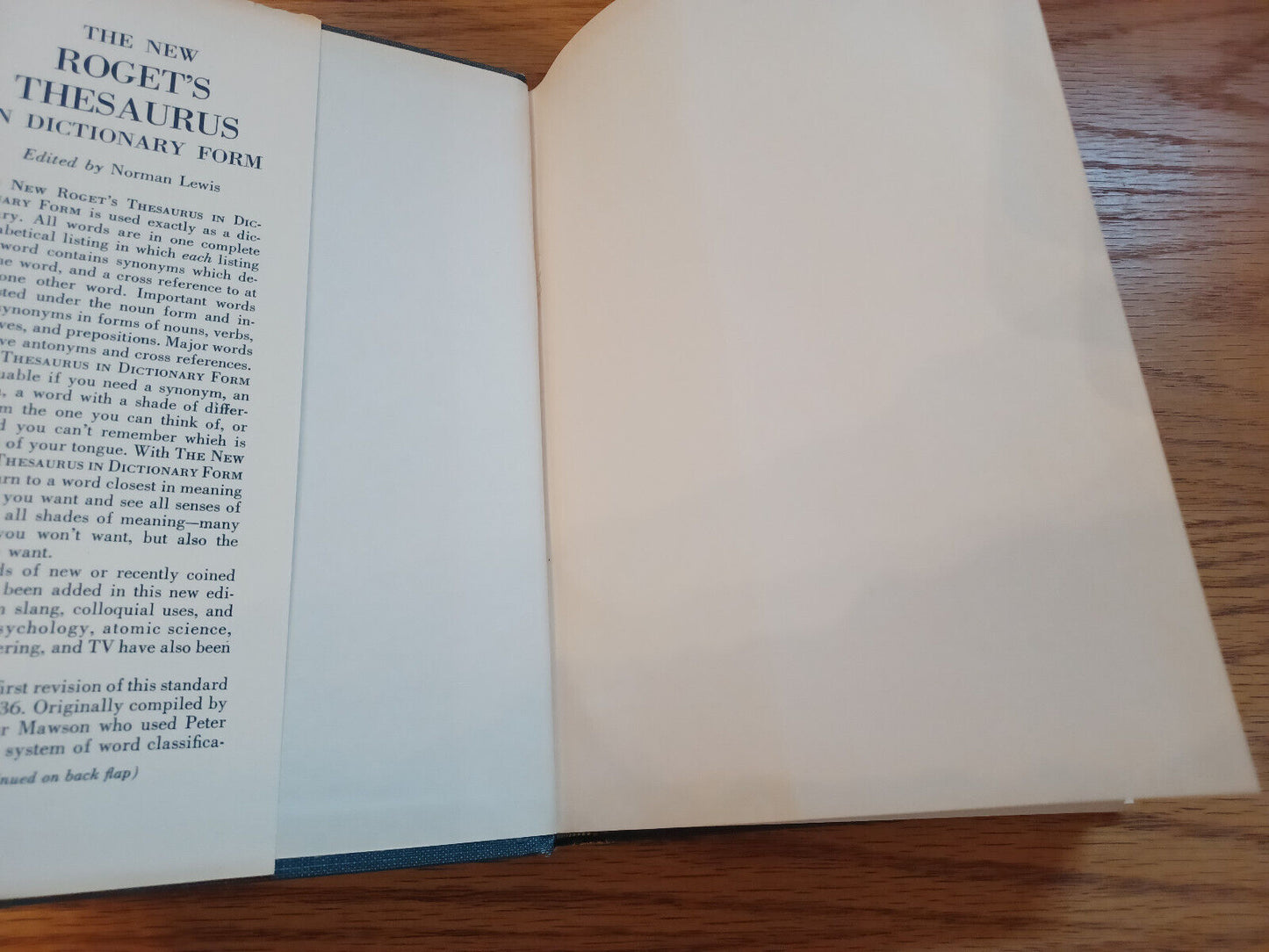 The New Rogets Thesaurus In Dictionary Form Library Ed Dust Jacket 1964