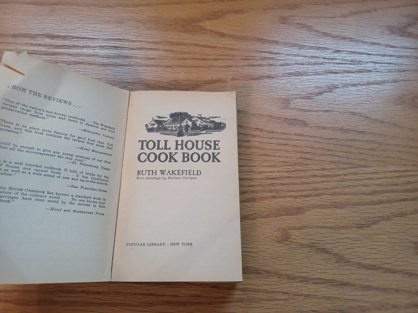 Tollhouse Cookbook By Ruth Wakefield 1958