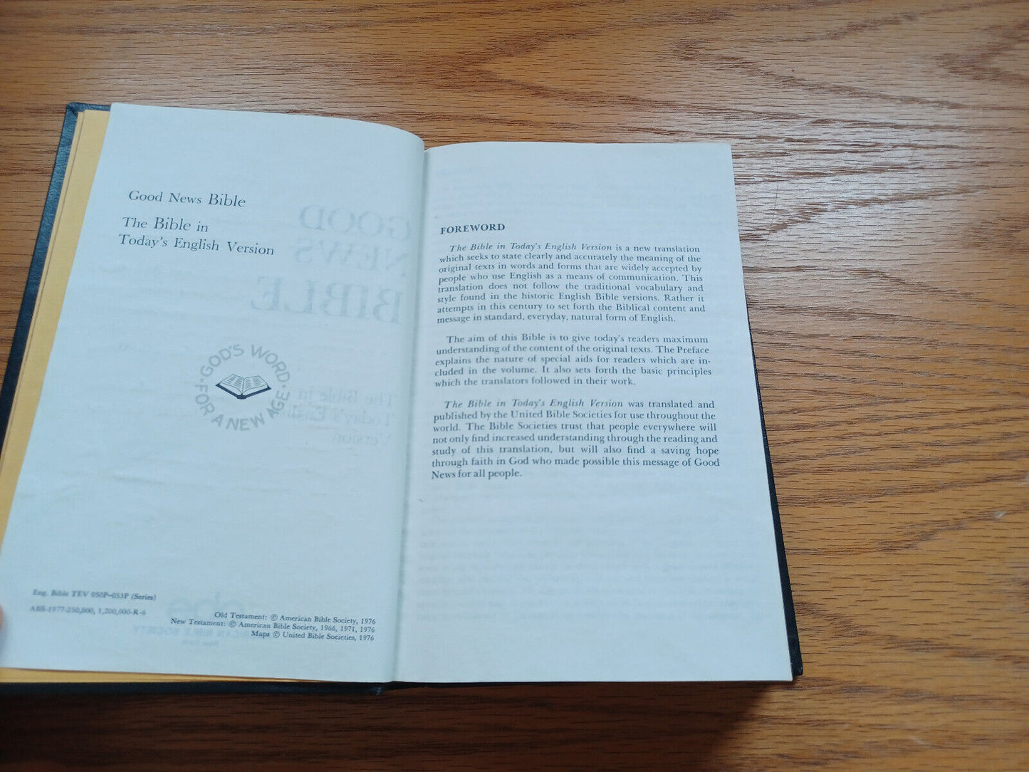 Good News Bible Today'S English Version 1976