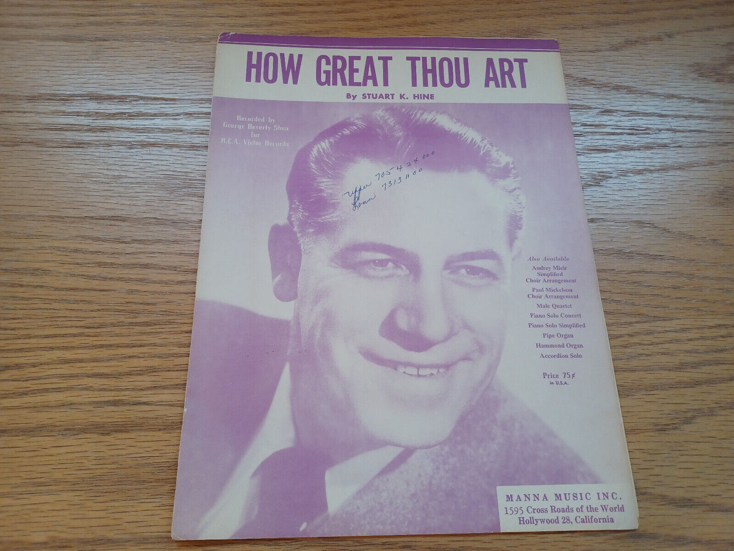 How Great Thou Art Stuart K Hine 1955 Manna Music