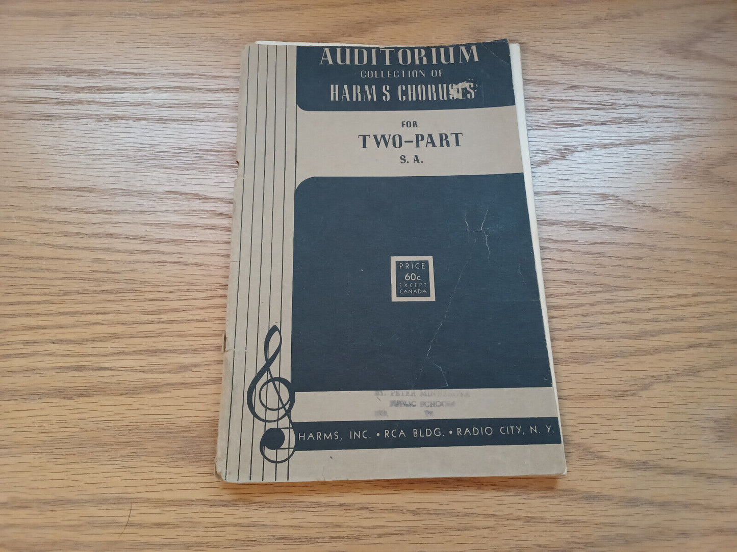 Auditorium Collection Of Harms Choruses For Two Part 1941