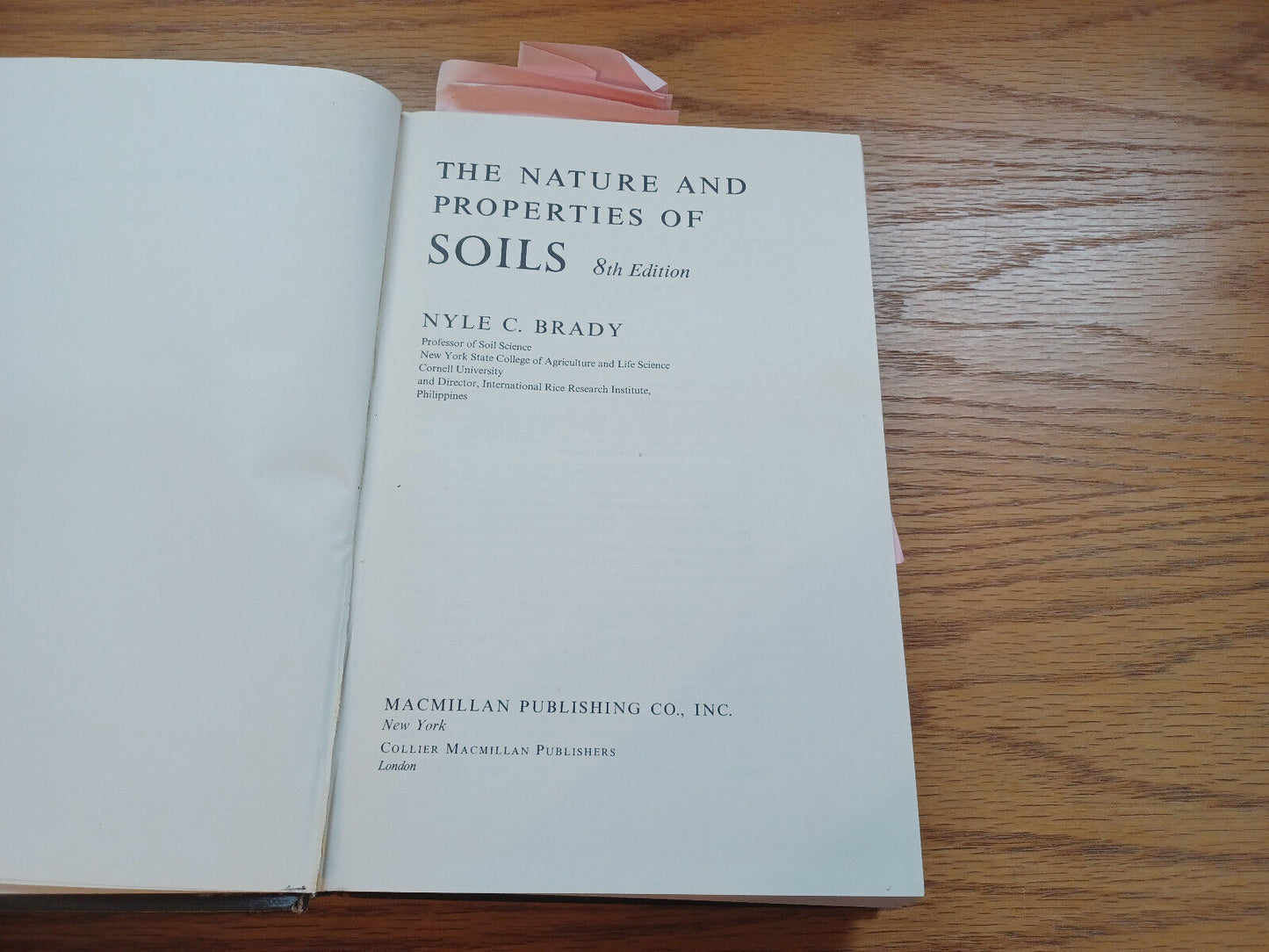 The Nature And Properties Of Soils 8Th Ed Nyle C Brady 1974