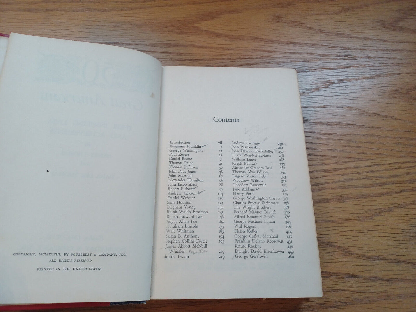 50 Great Americans Henry Thomas Dana Lee Thomas 1948