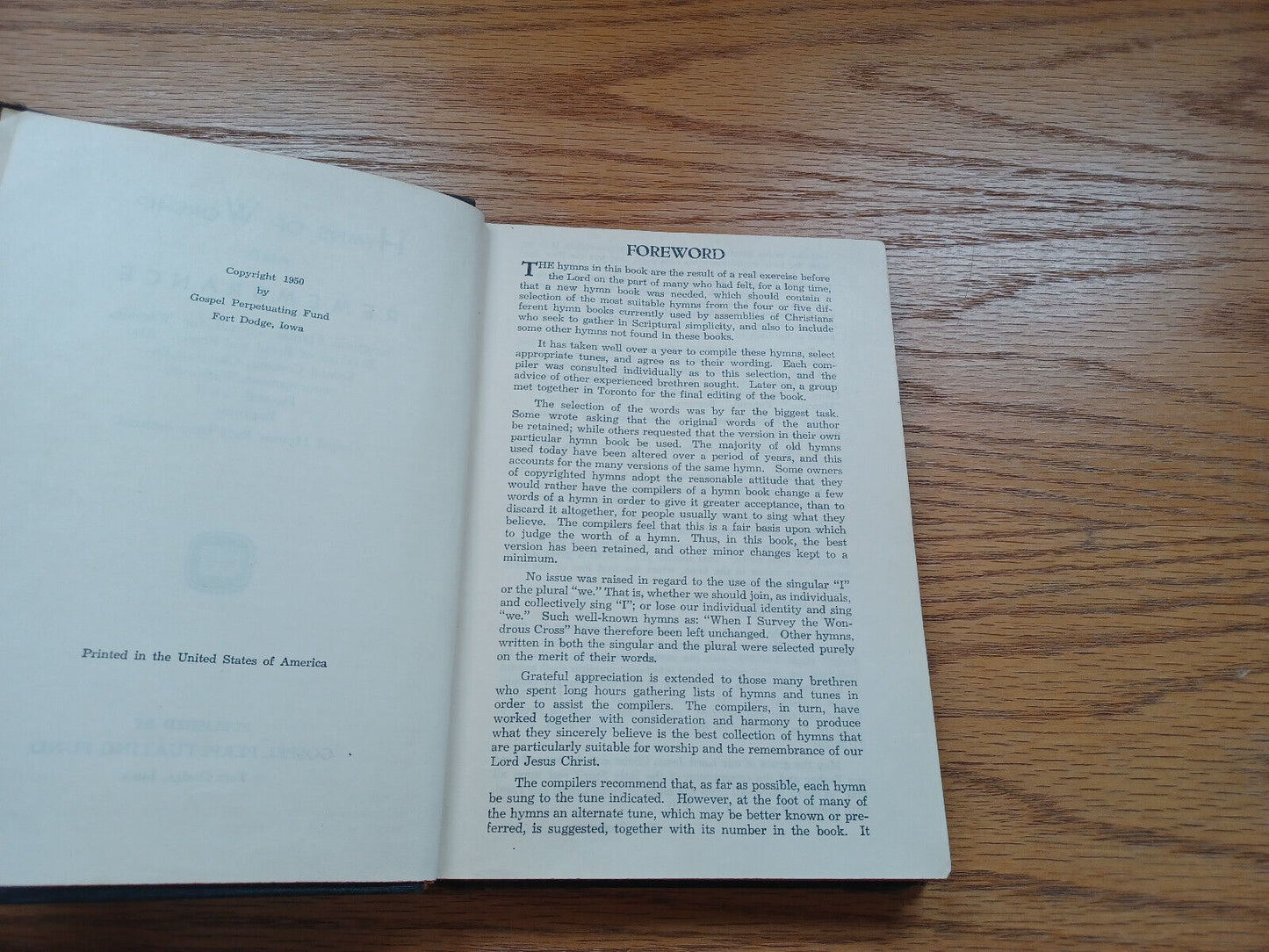 Hymns Of Worship And Remembrance 1950