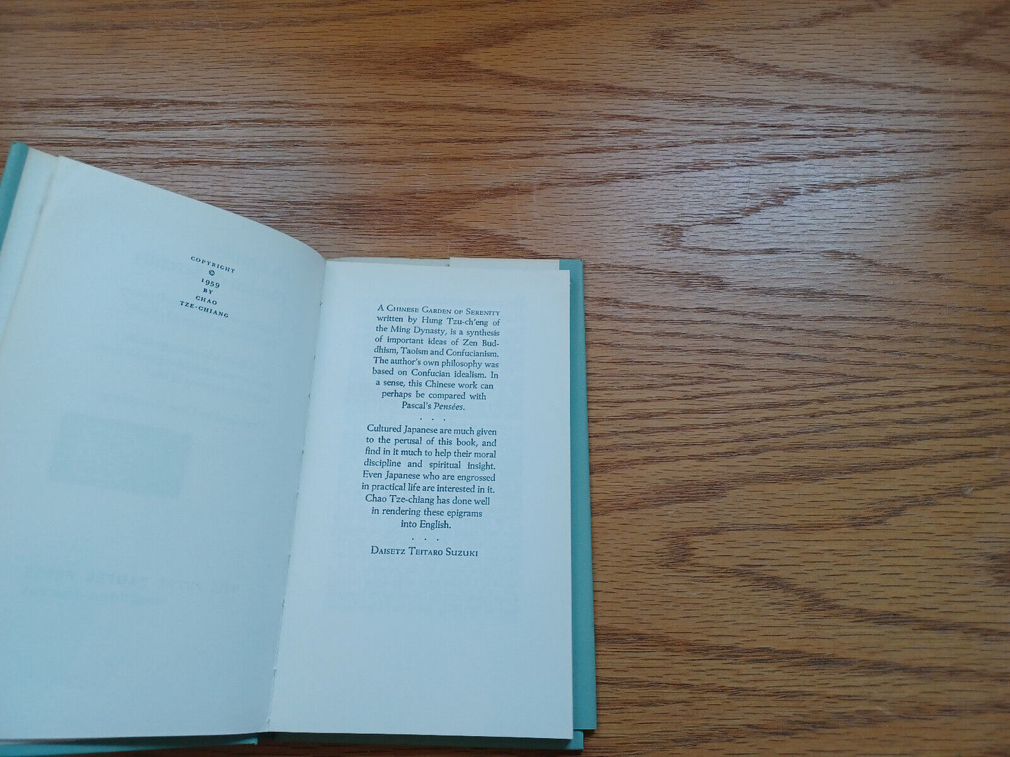 A Chinese Garden Of Serenity Chao Tze Chiang 1959 Dust Jacket