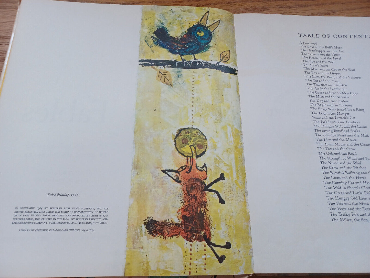 Aesops Fables By Louis Untermeyer 1967 Golden Book