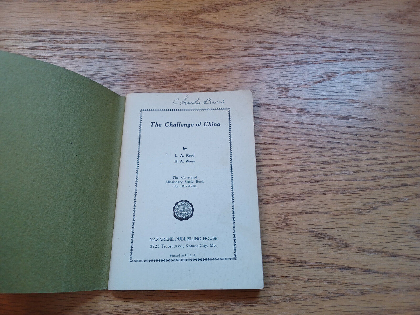 The Challenge Of China By L A Reed 1938