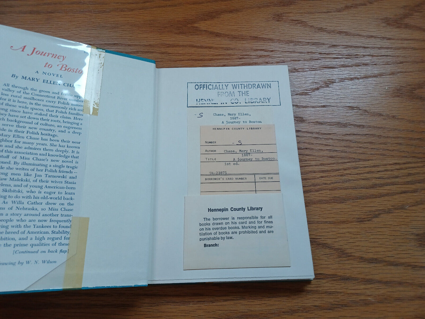 A Journey To Boston Mary Ellen Chase 1965 1St Ed Dust Jacket