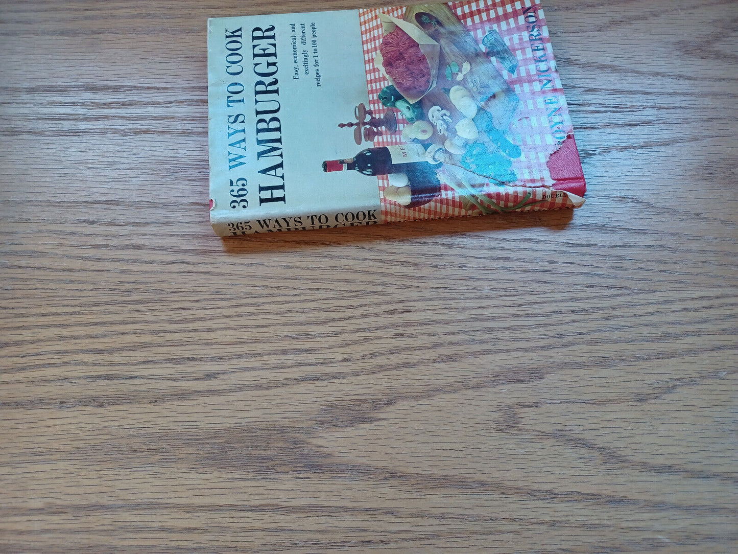 365 Ways To Cook Hamburger By Doyne Nickerson 1960 Dust Jacket