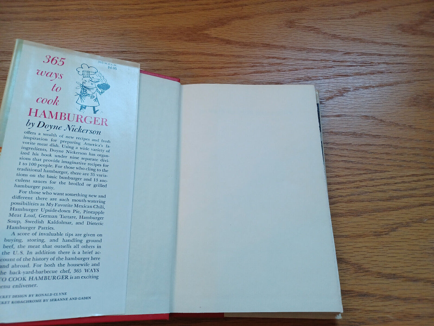 365 Ways To Cook Hamburger By Doyne Nickerson 1960 Dust Jacket