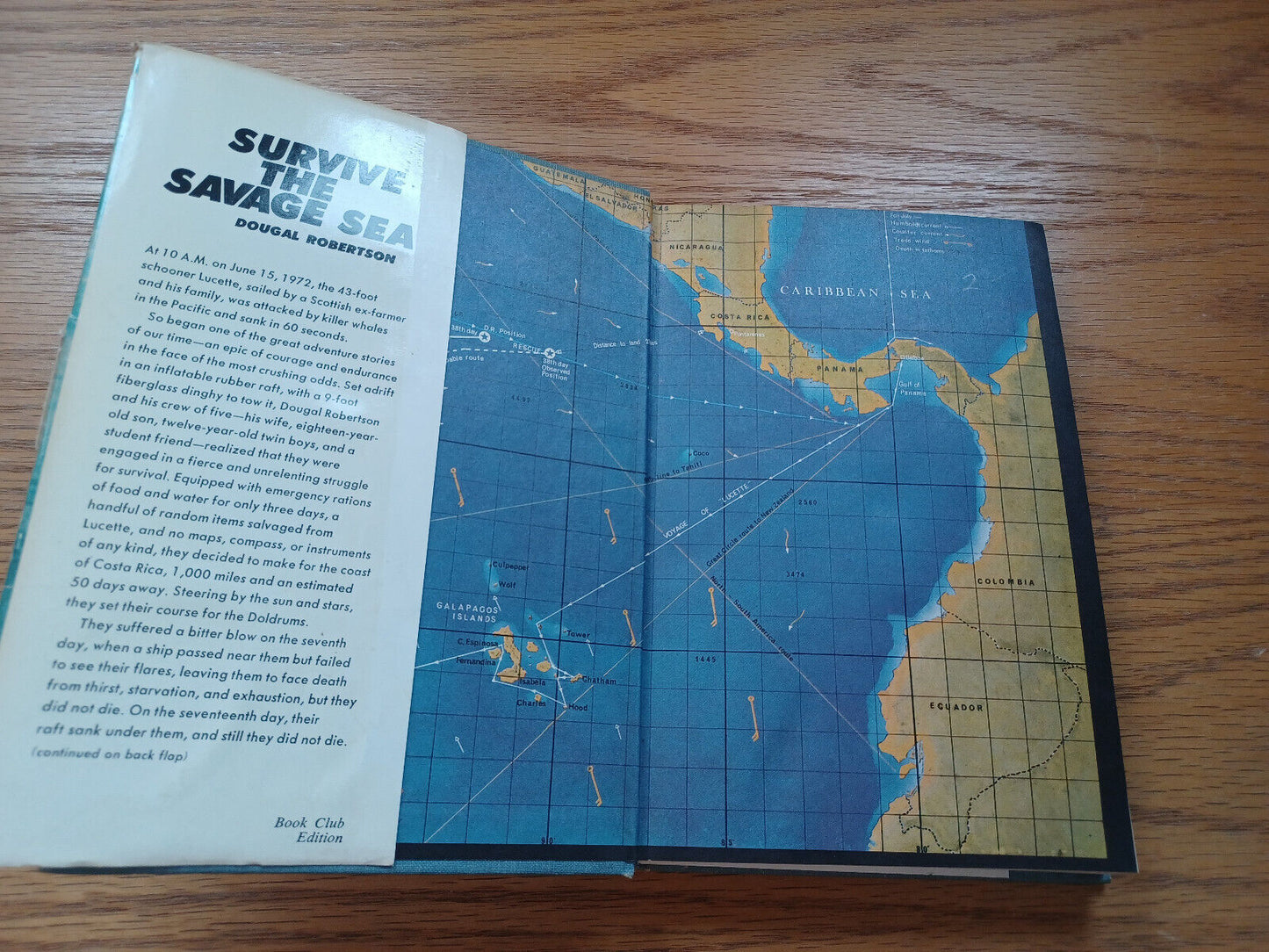 Survive The Savage Sea By Dougal Robertson 1973 Dust Jacket