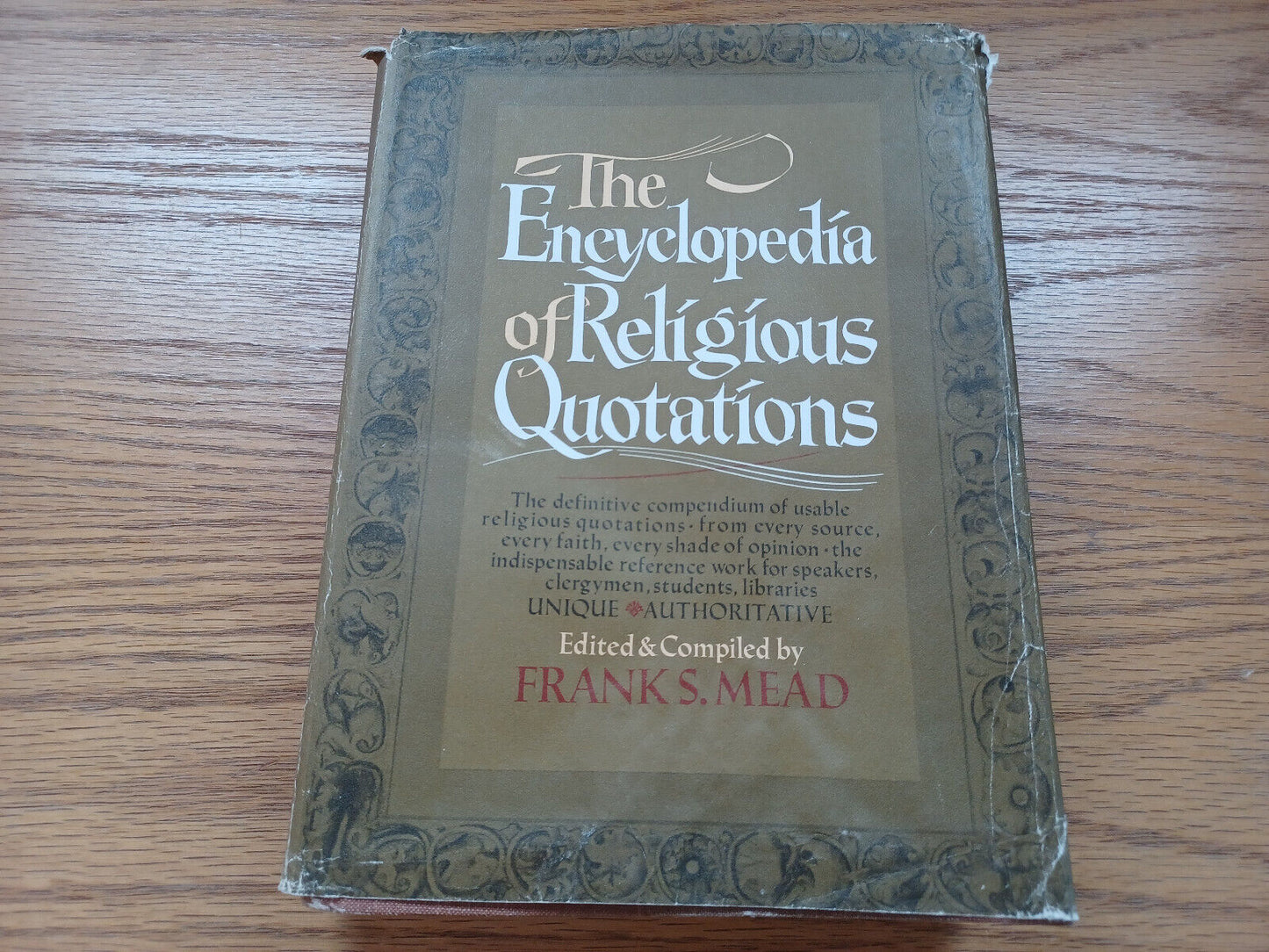 Encyclopedia Of Religious Quotations By Frank Mead 1965 Dust Jacket