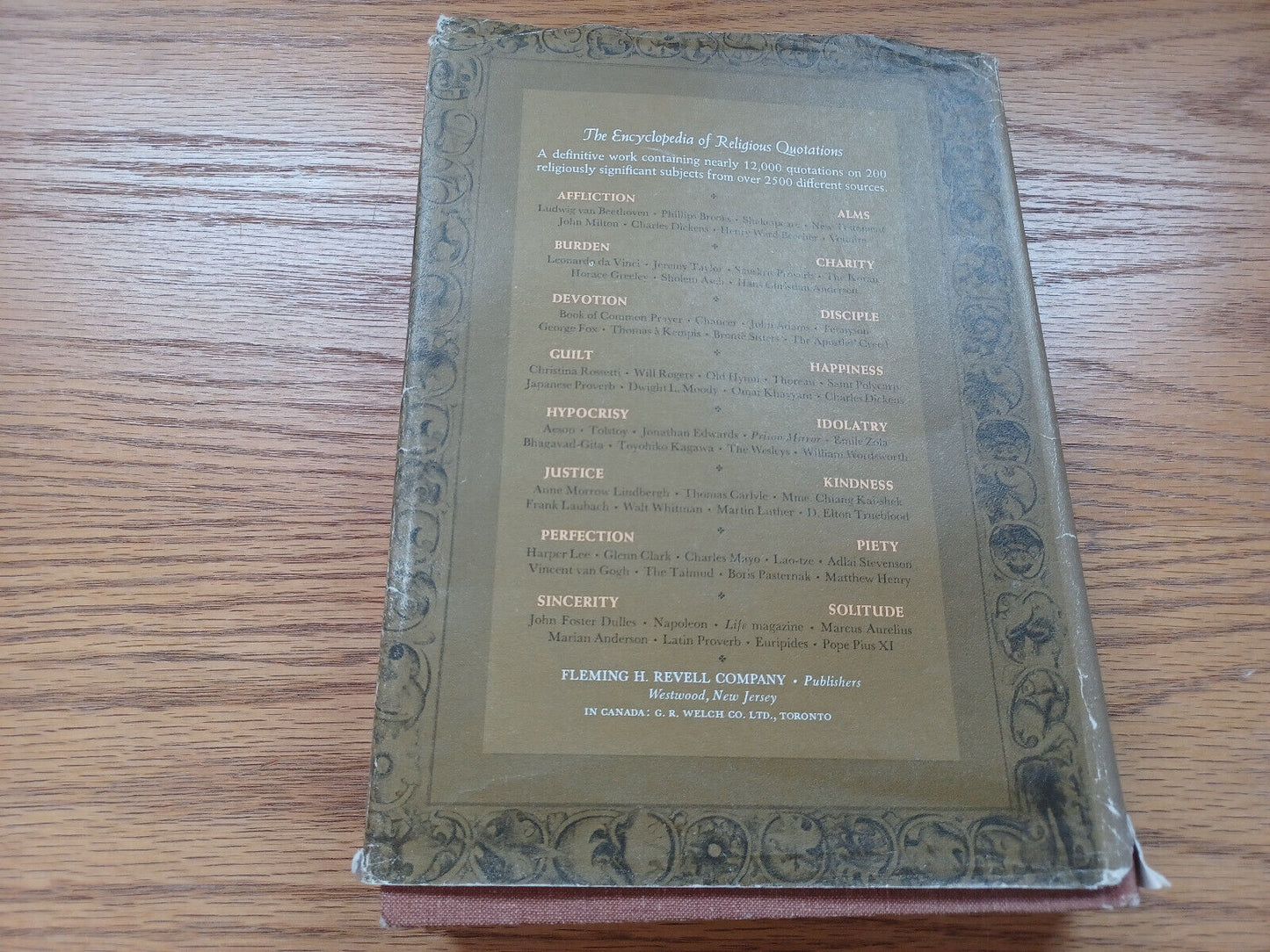 Encyclopedia Of Religious Quotations By Frank Mead 1965 Dust Jacket