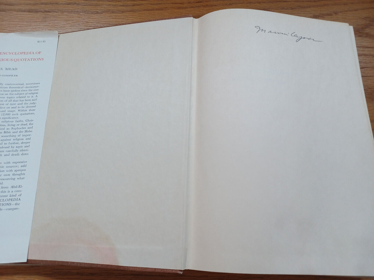 Encyclopedia Of Religious Quotations By Frank Mead 1965 Dust Jacket
