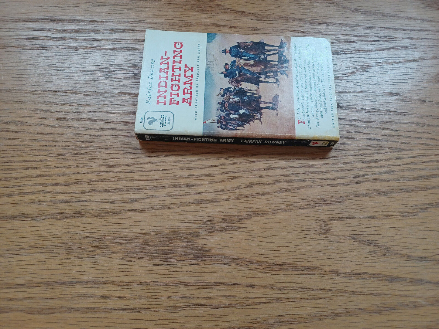 Indian Fighting Army Fairfax Downey 1957 Bantam Books Paperback