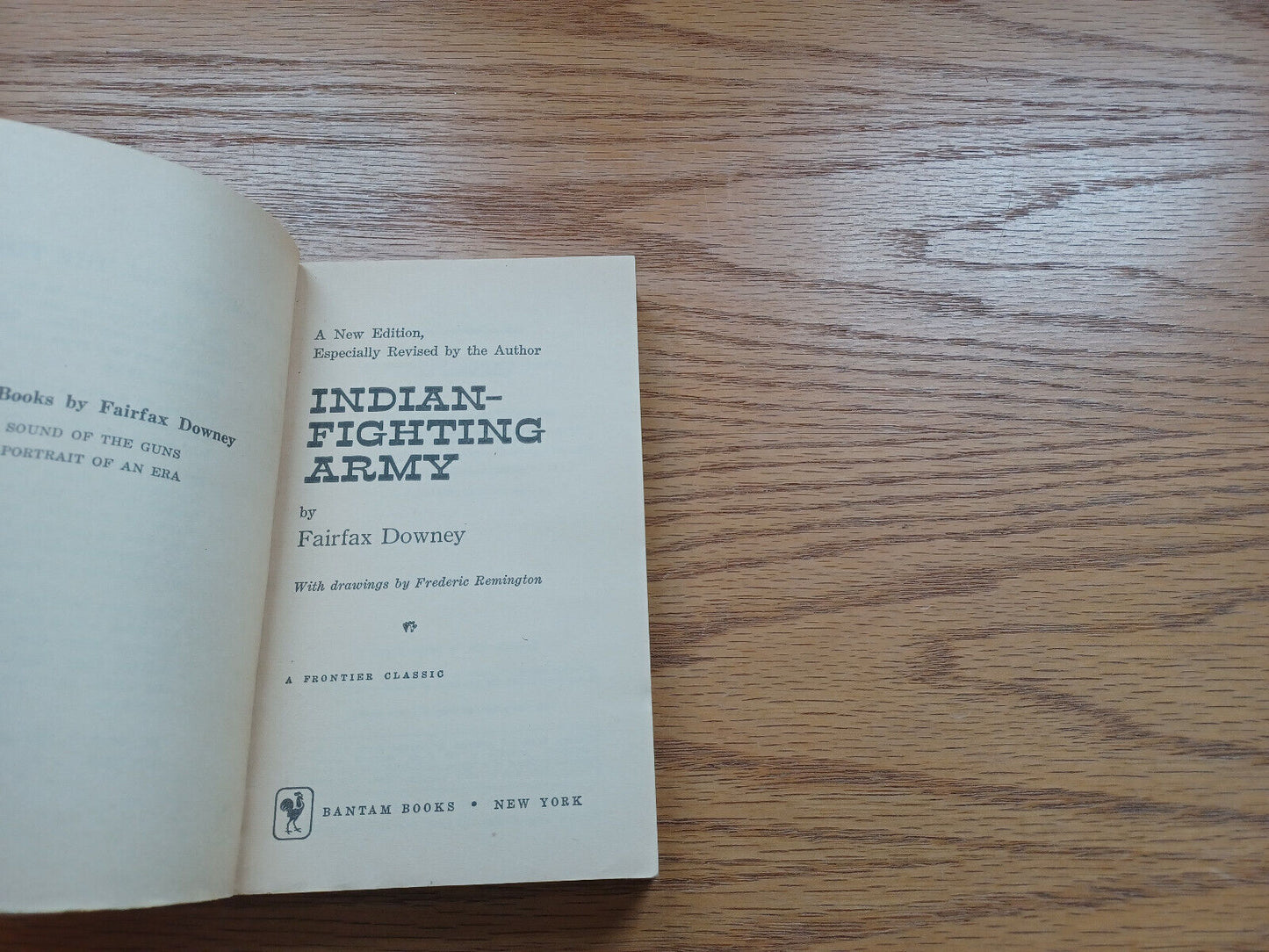 Indian Fighting Army Fairfax Downey 1957 Bantam Books Paperback