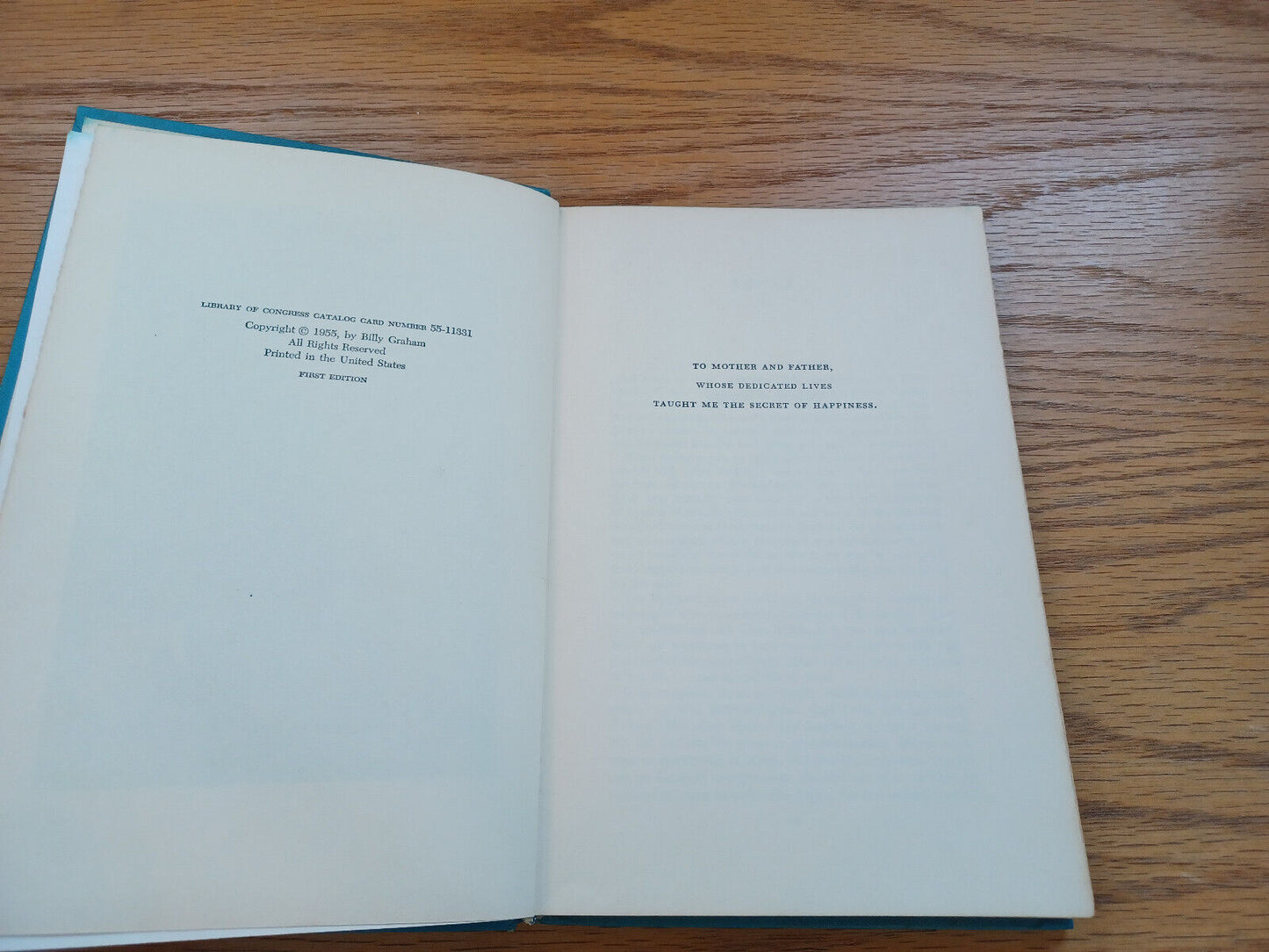 The Secret Of Happiness By Billy Graham 1955 First Edition