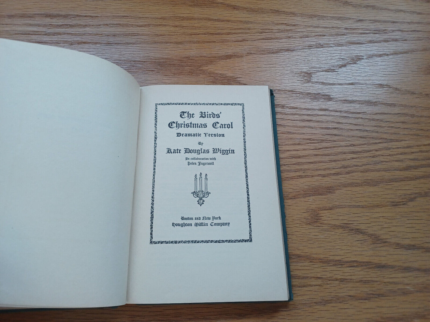 The Birds Christmas Carol A Play By Kate Miggin 1914