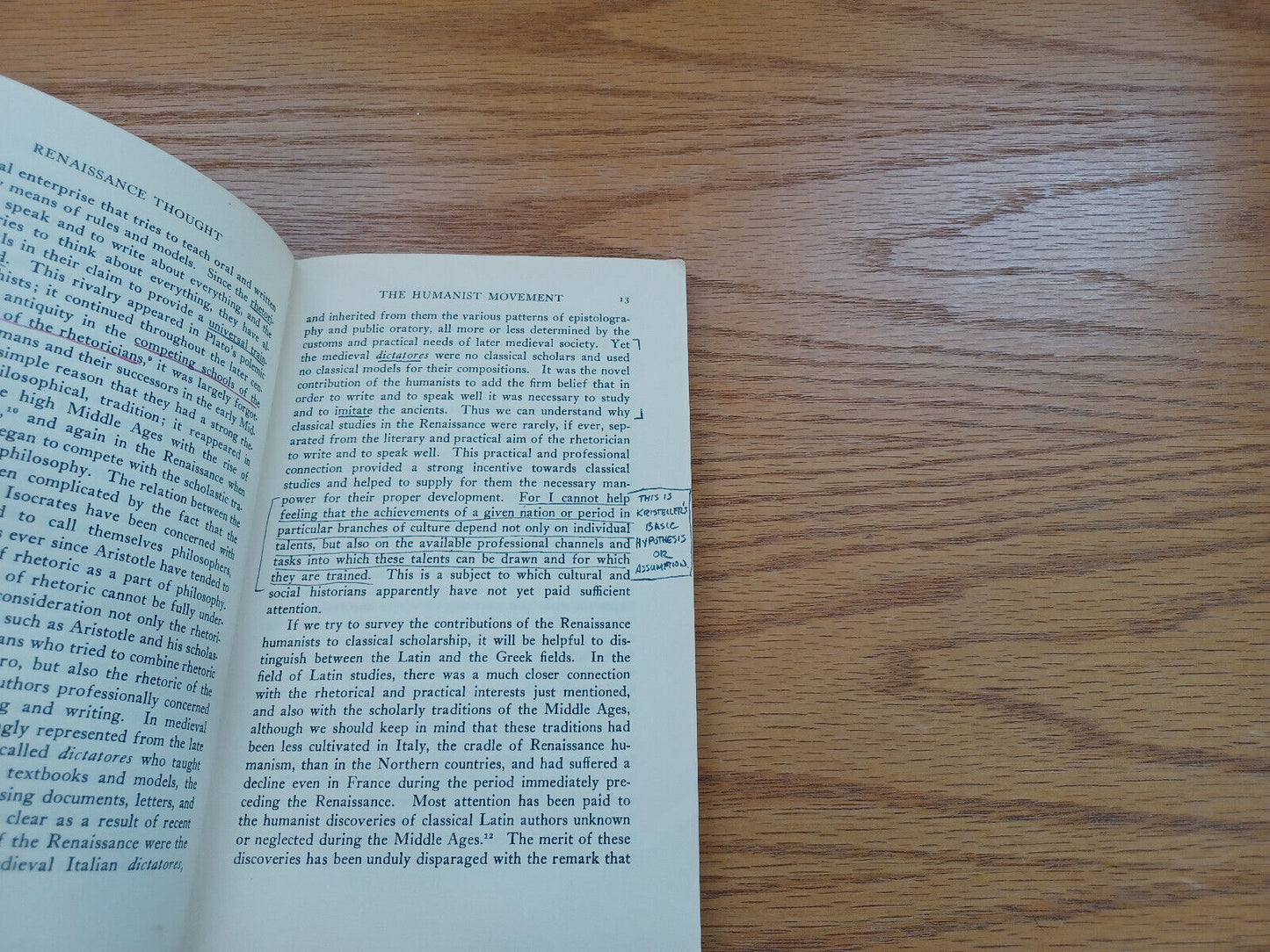 Renaissance Thought The Classic Scholastic And Humanistic Strains 1961