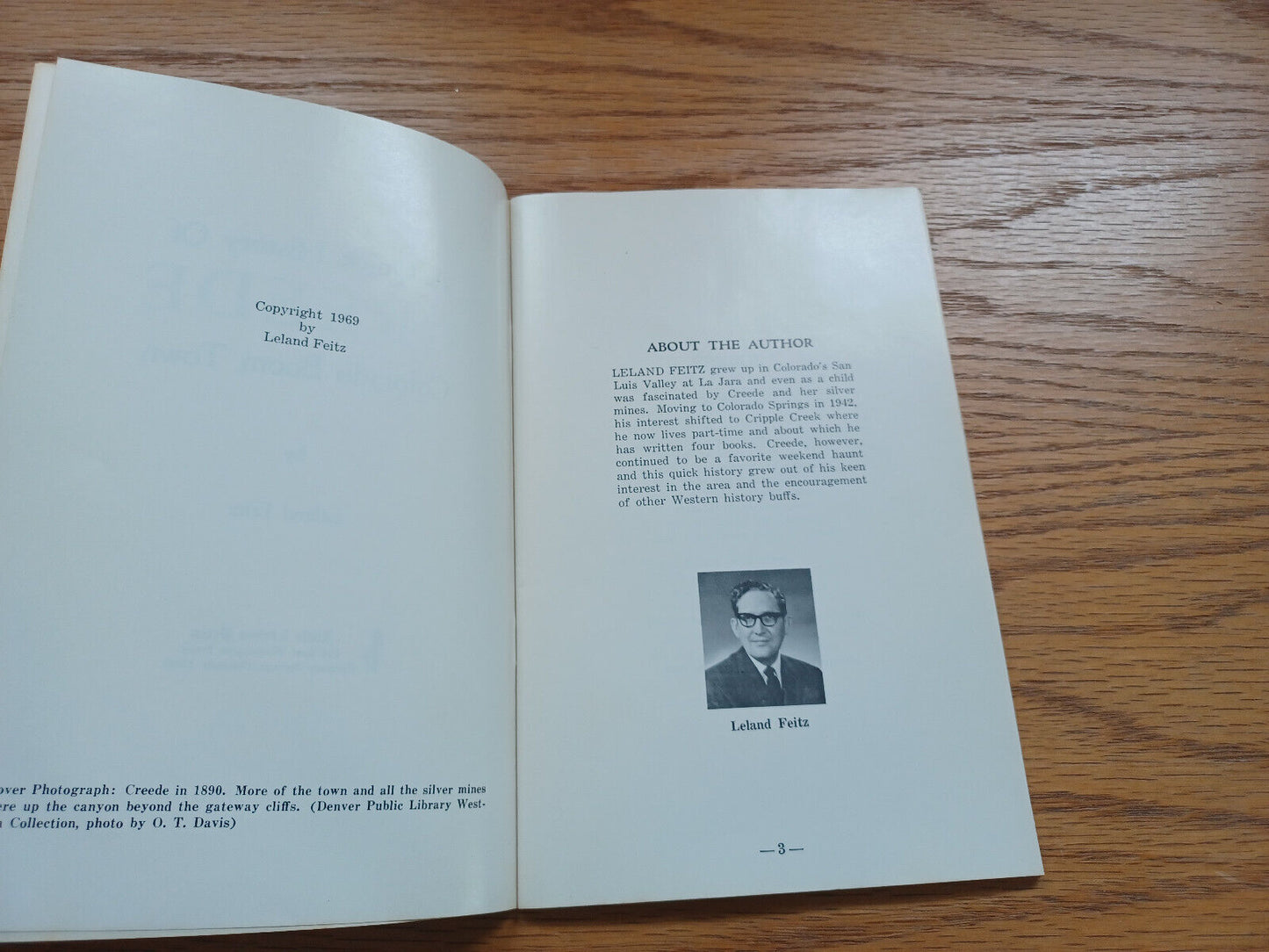 A Quick History Of Creede Colorado Boom Town Leland Feitz 1969