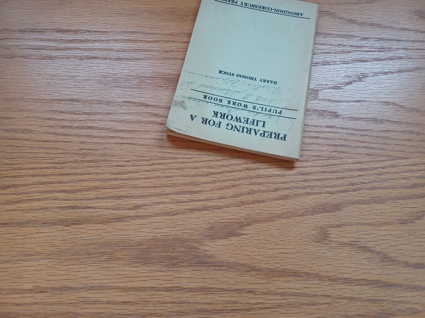Preparing For A Lifework Pupil'S Work Book Harry Thomas Stock 1936