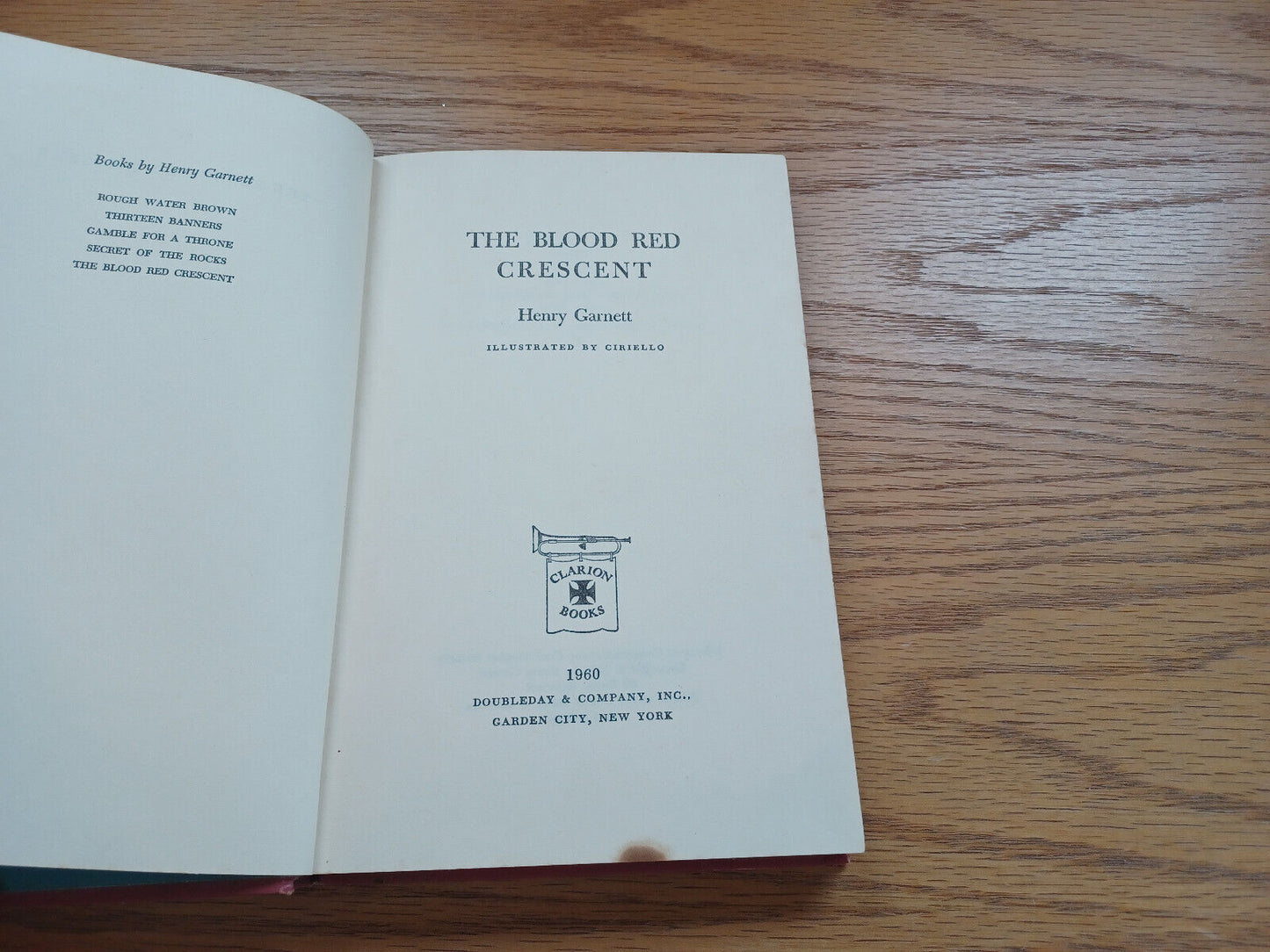 The Blood Red Crescent Henry Garnett 1960 1St Edition
