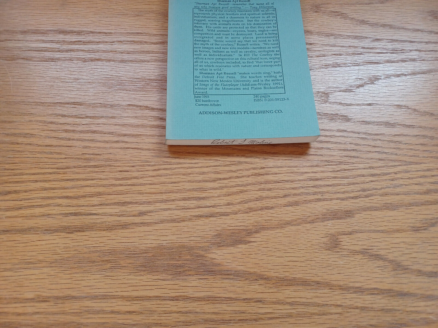 Kill The Cowboy Sharman Apt Russell Uncorrected Page Proofs 1993
