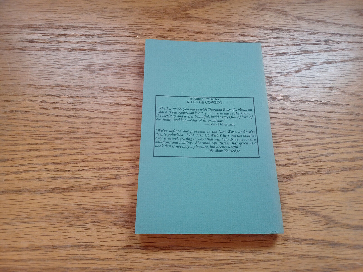 Kill The Cowboy Sharman Apt Russell Uncorrected Page Proofs 1993