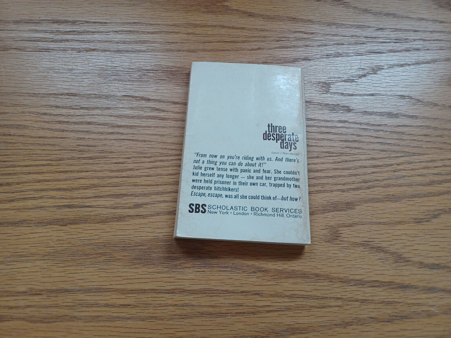Three Desperate Days Hope Dahle Jordan 1968 Scholastic