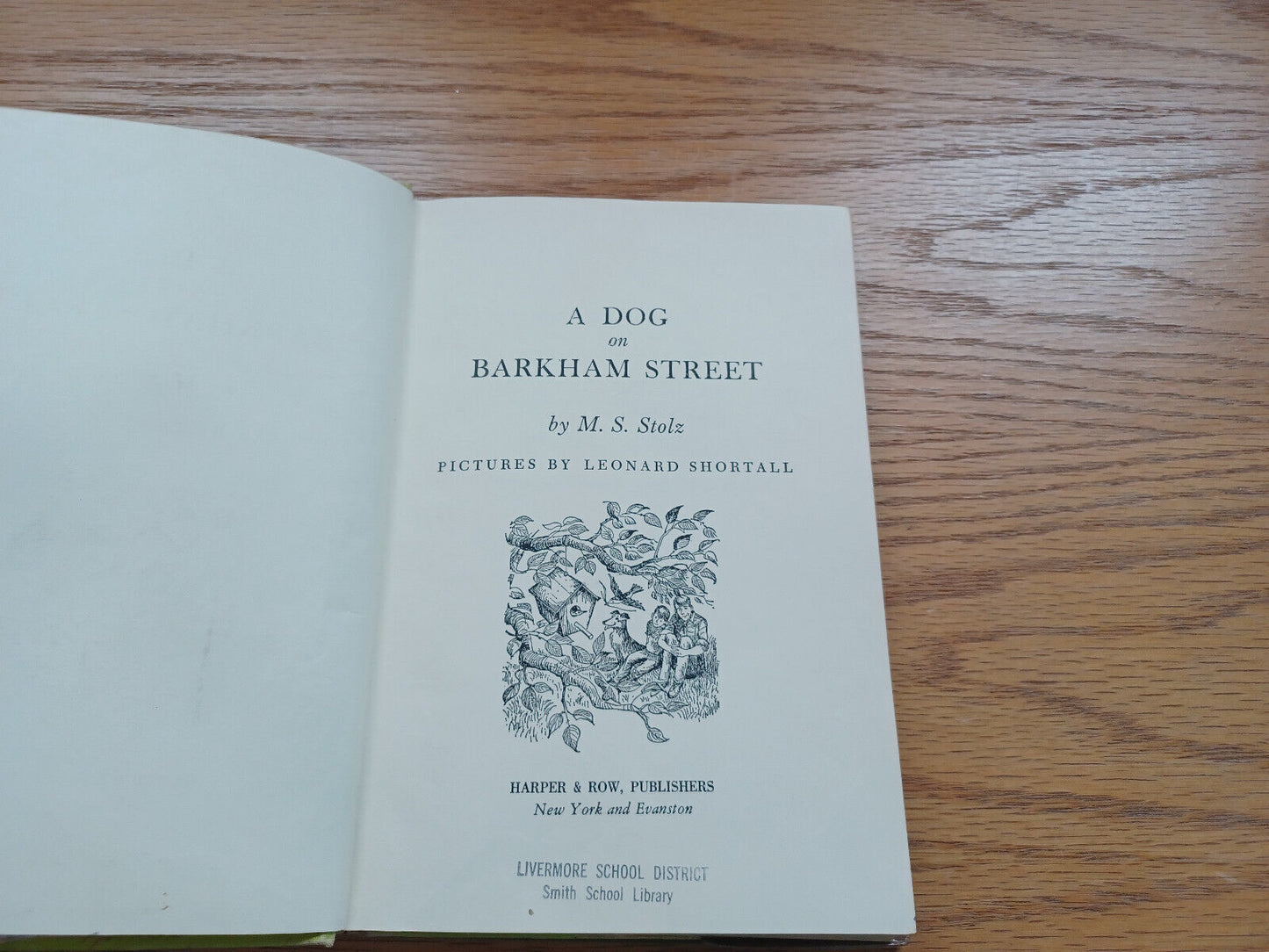 A Dog On Barkham Street M S Stolz 1960 Hardcover Dust Jacket Harper & Row